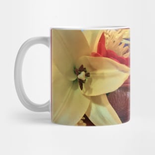 Cream Colored Lily - Autumn Bouquet - Flowers Mug